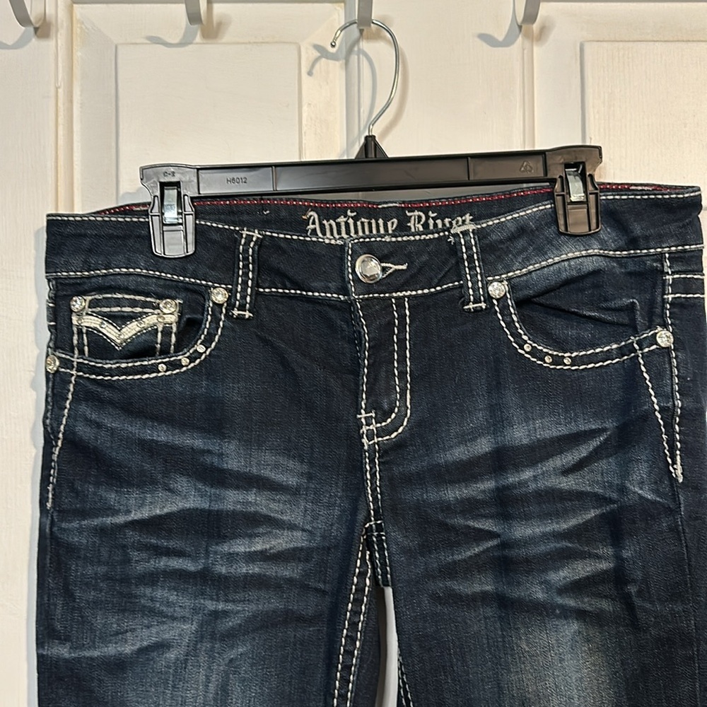 Antique Rivet Bootcut jeans with cross pockets size 30 - Picture 3 of 6
